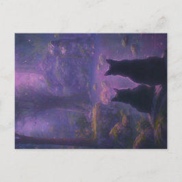 Cartão Postal De Festividades Amethyst Forest