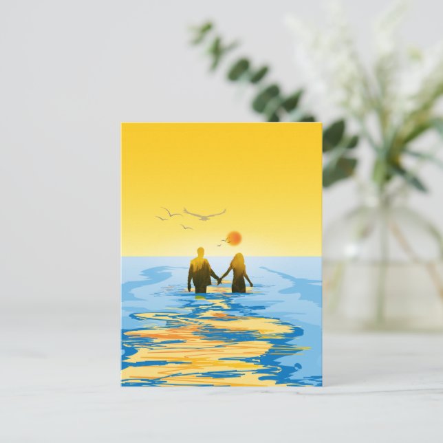 Cartão Postal De Festividades Amor (Em pé/Frente)