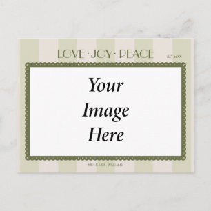 Cartão Postal De Festividades Amor Alegria Paz Listras Religioso Natal Foto