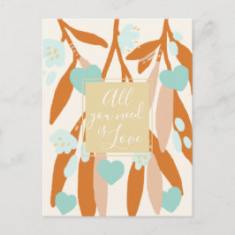 Cartão Postal De Festividades Amor Corações Felizes dias de os namorados Flores