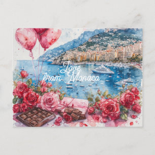 Cartão Postal De Festividades Amor De Mônaco