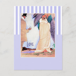 Cartão Postal De Festividades Amor. Dia de os namorados Art Deco