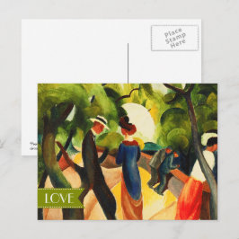 Cartão Postal De Festividades Amor. Dia de os namorados de arte