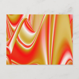 Cartão Postal De Festividades Amor e Abstrato 3D Rainbowart Dourado