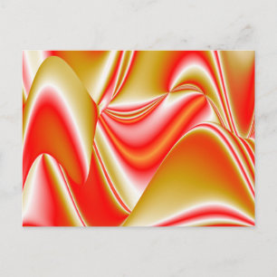 Cartão Postal De Festividades Amor e Abstrato 3D Rainbowart Dourado