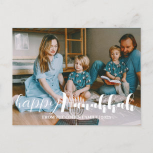 Cartão Postal De Festividades Amor e Luz Foto da família Hanukkah