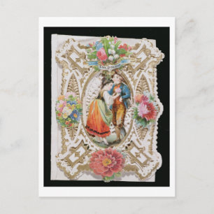 Cartão Postal De Festividades Amor, inocência, Namorados, c.1870 (color li)