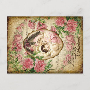 Cartão Postal De Festividades Amor no Natal