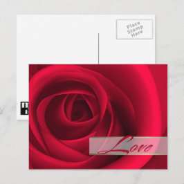 Cartão Postal De Festividades Amor. Rosa vermelha dia de os namorados