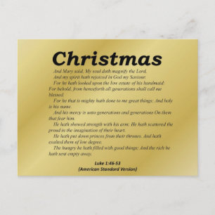 Cartão Postal De Festividades Amplie o Lorde Natal Luke 1-46