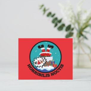 Cartão Postal De Festividades Amusing Santa Claus's Horribilis Noctis