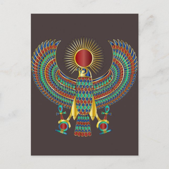 Cartão Postal De Festividades Ancient Egyptian Postcard | Pharaonic Art Design b (Frente)