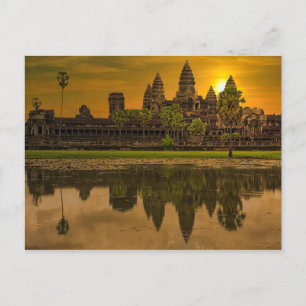 Cartão Postal De Festividades Angkor Wat Camboja Khmer Temple