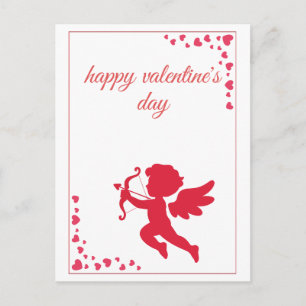 Cartão Postal De Festividades Ângulo Romântico do Amor Cupido Dia dos Namorados