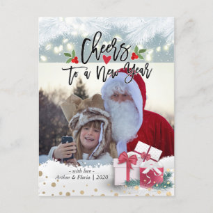 Cartão Postal De Festividades Anima-se ao Ano Novo Feriado Sazonal Foto de Sauda