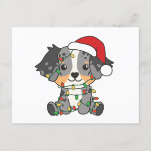 Cartão Postal De Festividades Animais de inverno de Shepherd australianos