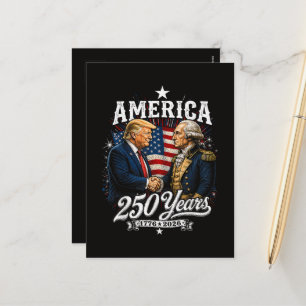 Cartão Postal De Festividades Aniversário da América 250º Trump Washington