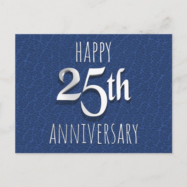 Cartão Postal De Festividades Aniversário de 25 (Frente)
