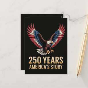 Cartão Postal De Festividades Aniversário de 250 anos da América
