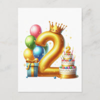Aniversário de 2 anos dourado