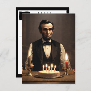Cartão Postal De Festividades aniversário de abraham lincolns
