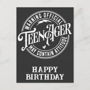 Cartão Postal De Festividades Aniversário de Adolescente
