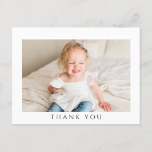 Cartão Postal De Festividades Aniversário de criança Simples Obrigado Postar Car