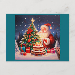 Cartão Postal De Festividades Aniversário de Natal 10