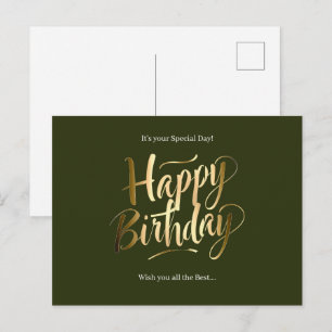 Cartão Postal De Festividades Aniversário Especial Feliz Dia