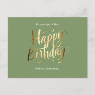 Cartão Postal De Festividades Aniversário Especial Feliz Dia