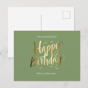 Cartão Postal De Festividades Aniversário Especial Feliz Dia