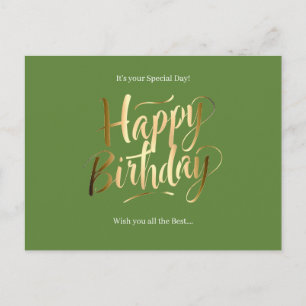 Cartão Postal De Festividades Aniversário Feliz Dia Especial