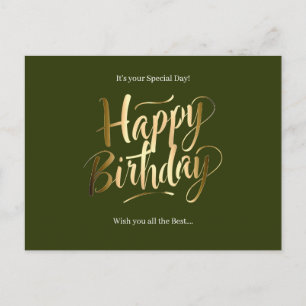 Cartão Postal De Festividades Aniversário Feliz Dia Especial