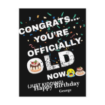 Aniversário Oficialmente Velho Engraçado - Estilo 