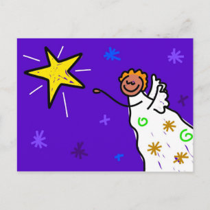 Cartão Postal De Festividades Anjo de Natal