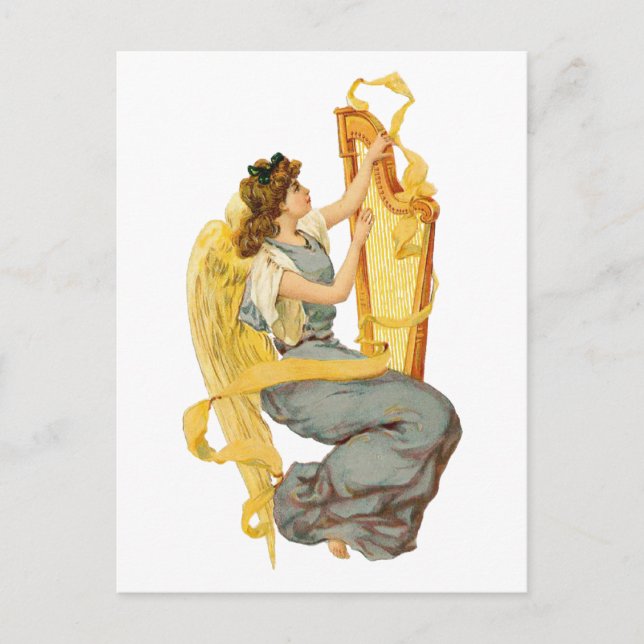 Cartão Postal De Festividades Anjo do Natal de Ireland (Frente)