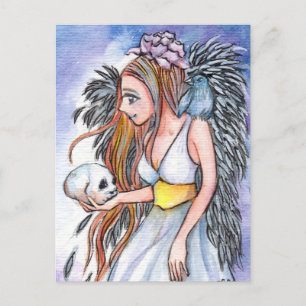 Cartão Postal De Festividades Anjo Escuro