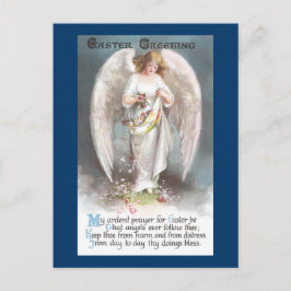 Cartão Postal De Festividades Anjo que dispersa a páscoa do vintage das flores