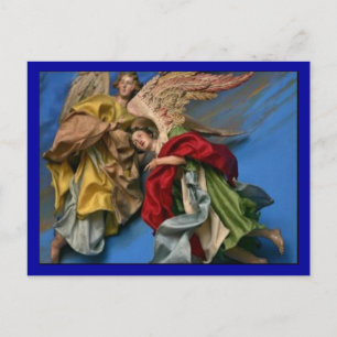 Cartão Postal De Festividades Anjos de Natal