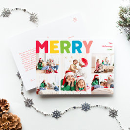 Cartão Postal De Festividades Ano de Feliz Colorida e Brilhante na Revisão Cinco