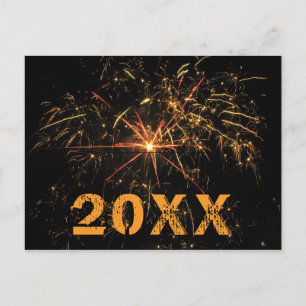 Cartão Postal De Festividades Ano de Fogos Festivos 2020 com Mensagem
