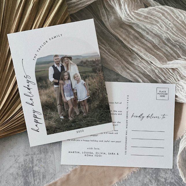 Cartão Postal De Festividades Ano de Foto do Feriado de Arch Moderno em Revisão (Criador carregado)