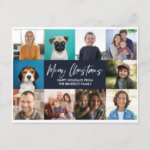 CARTÃO POSTAL DE FESTIVIDADES ANO DE NATAL NA REVISÃO 10 FOTOS HOLIDAY