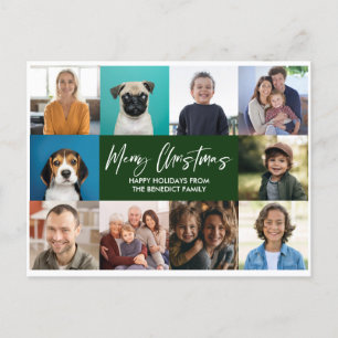 CARTÃO POSTAL DE FESTIVIDADES ANO DE NATAL NA REVISÃO 10 FOTOS HOLIDAY