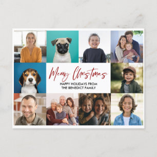 CARTÃO POSTAL DE FESTIVIDADES ANO DE NATAL NA REVISÃO 10 FOTOS HOLIDAY