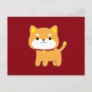 Cartão Postal De Festividades Ano do Cão