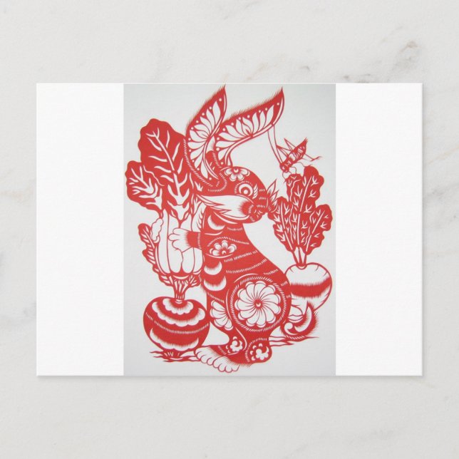 Cartão Postal De Festividades Ano do coelho 2011 (Frente)