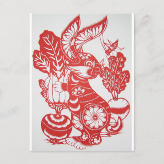 Cartão Postal De Festividades Ano do coelho 2011