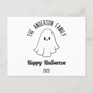 Cartão Postal De Festividades Ano do Nome Personalizado Fantasma do Fantasma do 