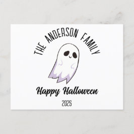 Cartão Postal De Festividades Ano do Nome Personalizado Fantasma do Fantasma do